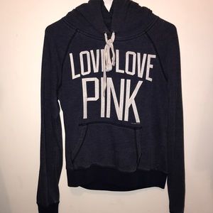 Navy Blue VS Pink Hoodie